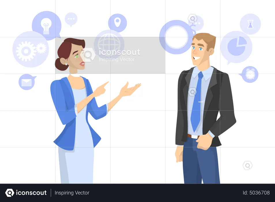 Business people Discussion  Illustration