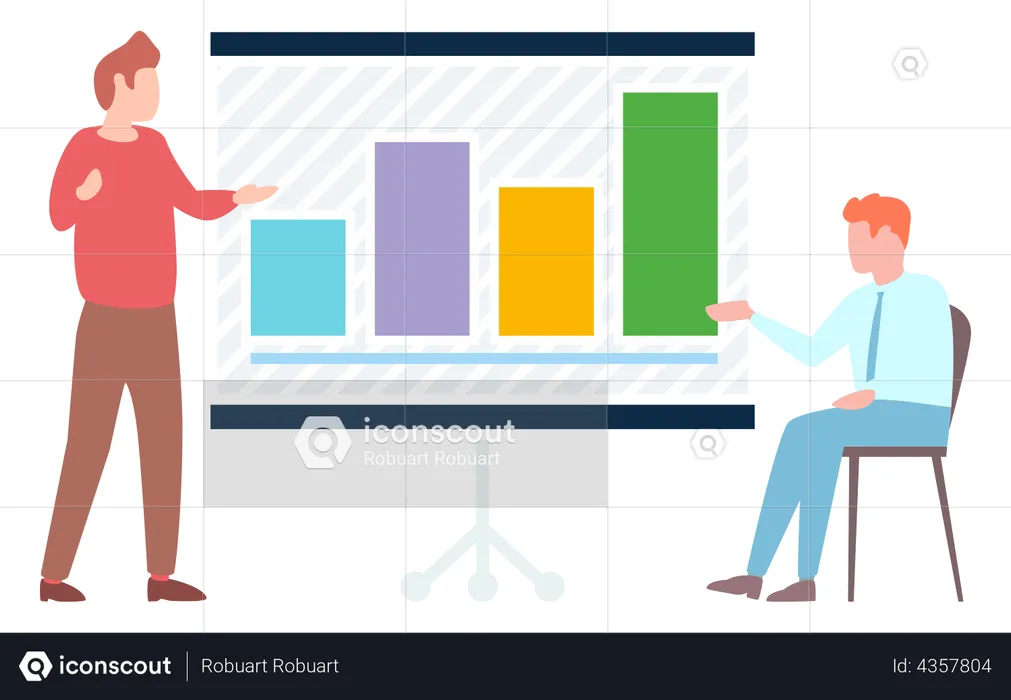 Business people doing business analytics  Illustration