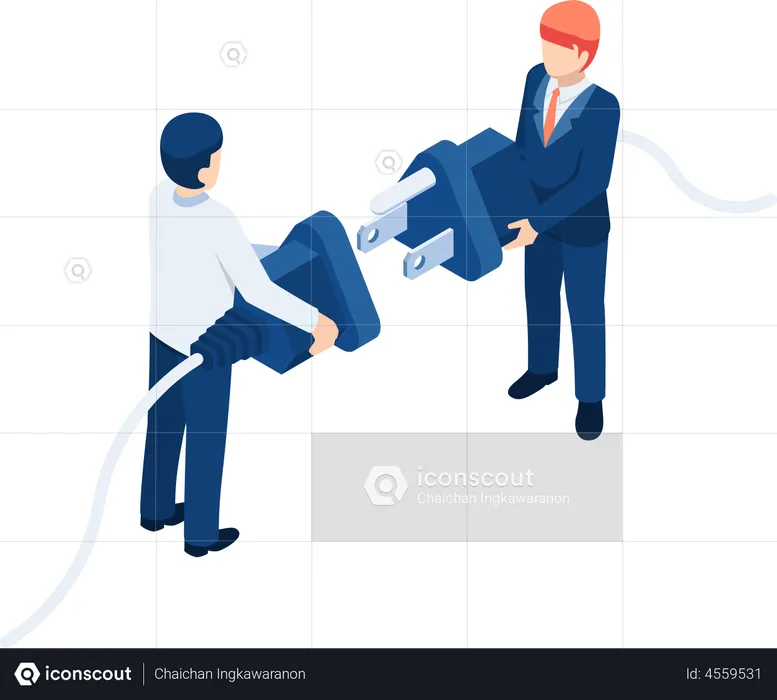 Business people doing collaboration  Illustration