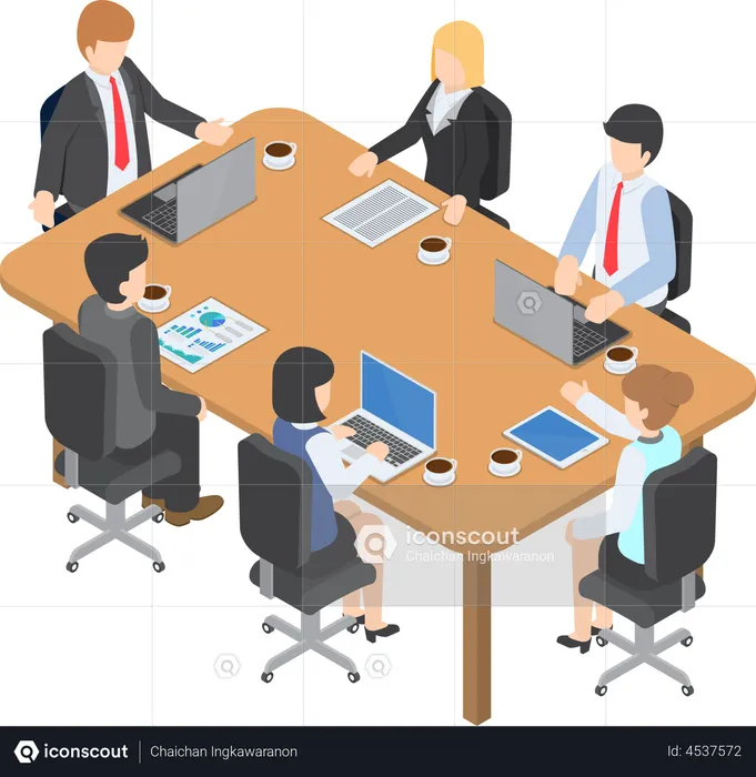 Business people doing conference meeting  Illustration