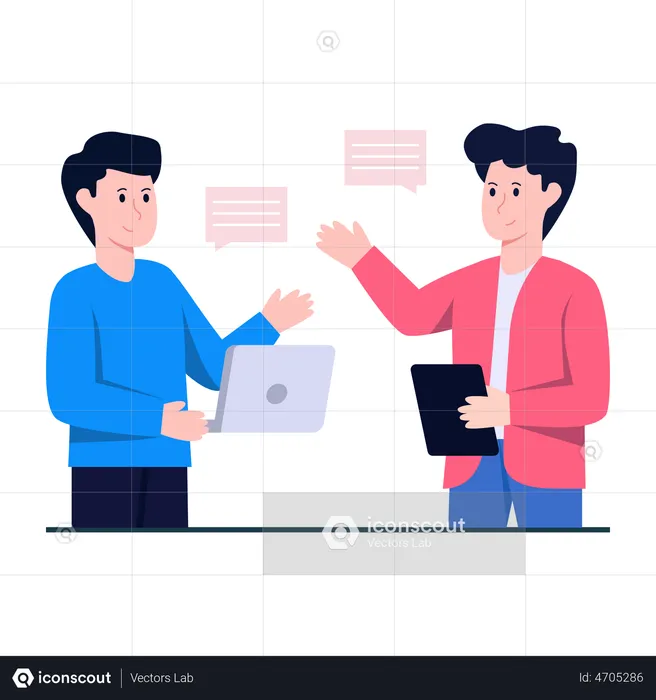 Business people doing Discussion  Illustration