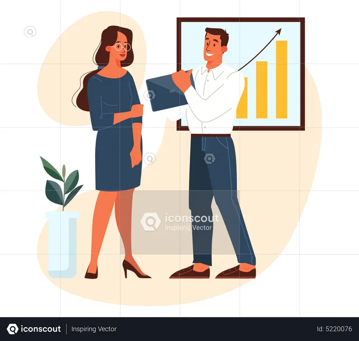 Business people doing discussion  Illustration