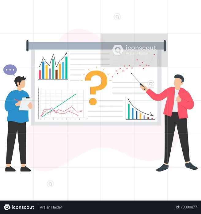 Business people doing financial analysis  Illustration