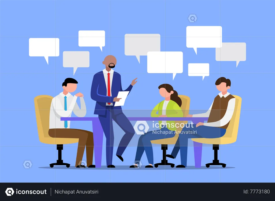 Business people doing Business meeting  Illustration