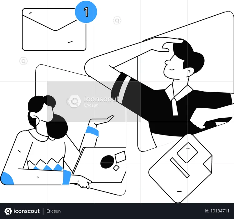 Business people doing online meeting  Illustration