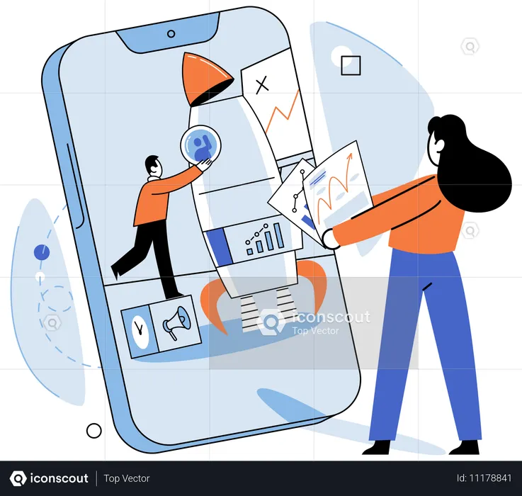 Business people doing online meeting  Illustration