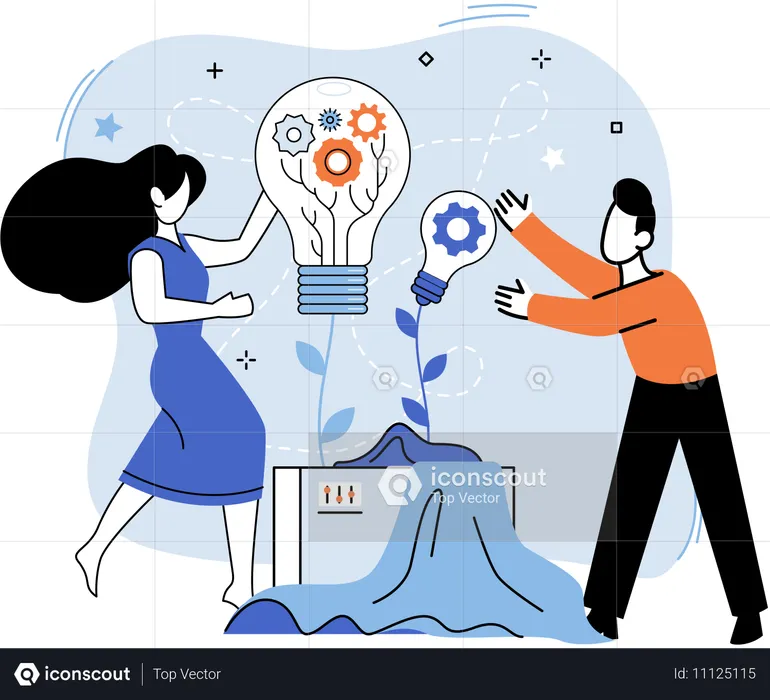 Business people doing business partnership  Illustration