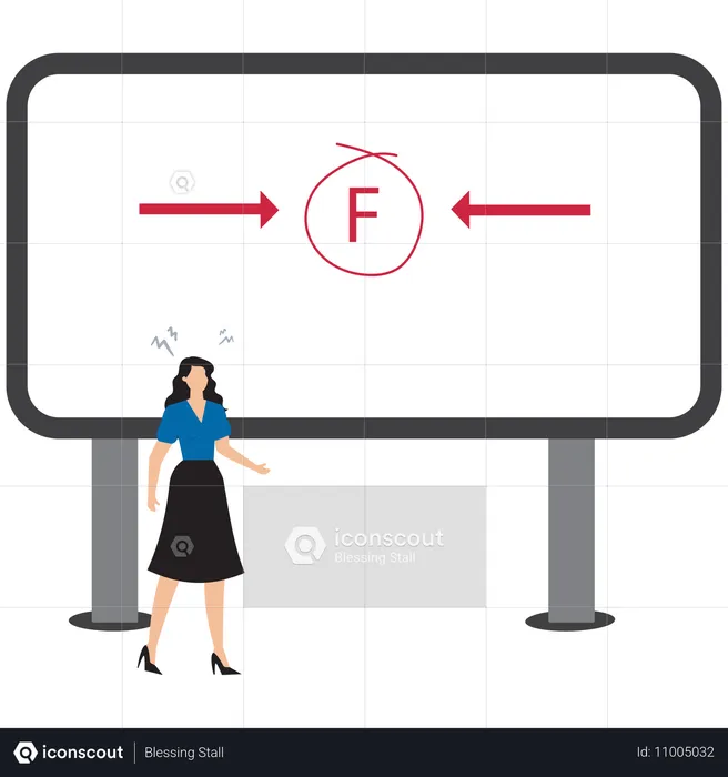 Business people failing business test  Illustration