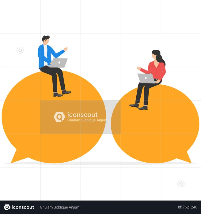 Business people for sending messages and sharing ideas  Illustration