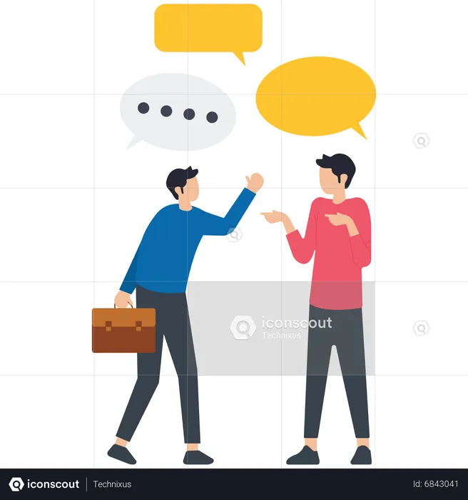 Business people giving meeting opinion  Illustration