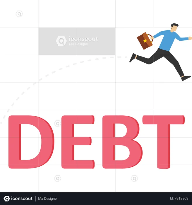 Business people go out of debt  Illustration