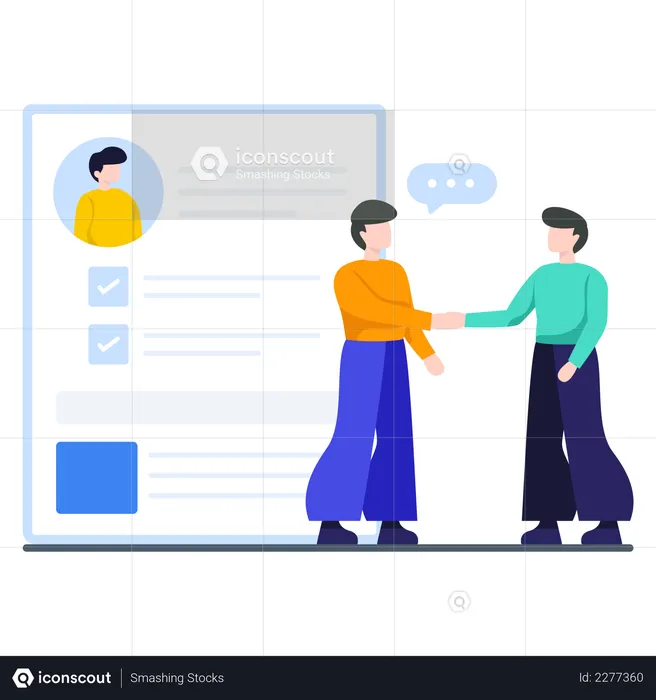Business People Handshaking  Illustration