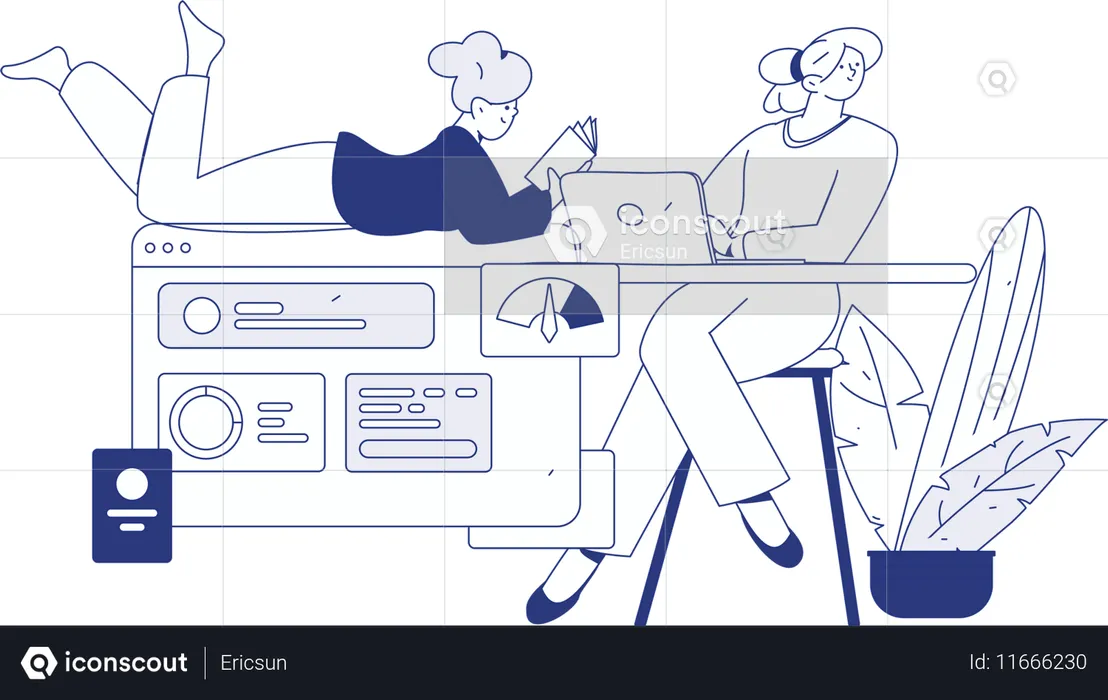 Business people having business meeting  Illustration