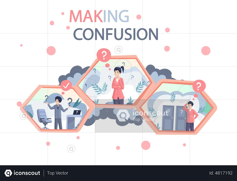 Business people in confusion  Illustration