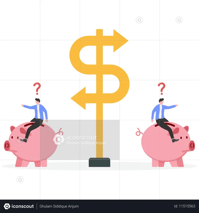 Business People Making Investment Choice  Illustration
