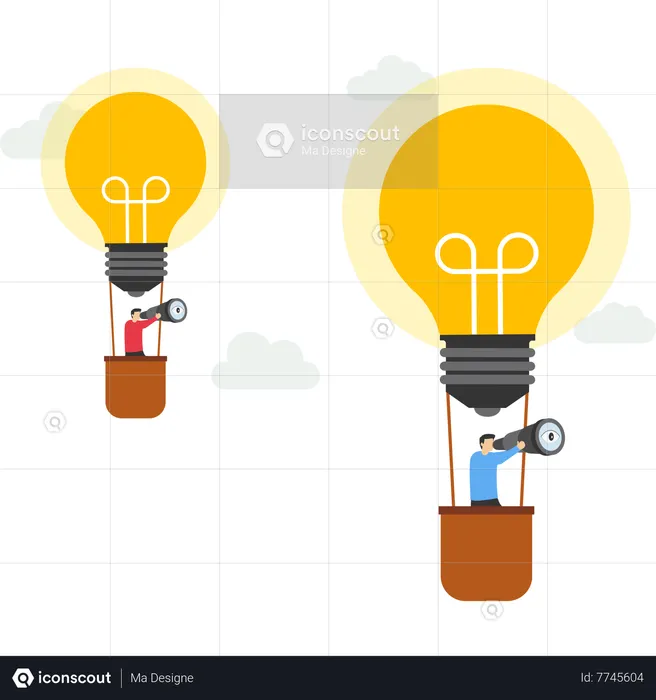 Business people search for idea  Illustration