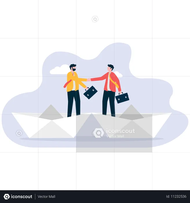 Business people shaking hand  Illustration