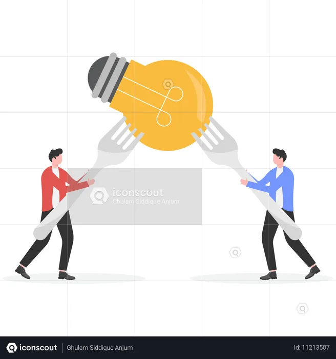 Business people sharing idea knowledge  Illustration