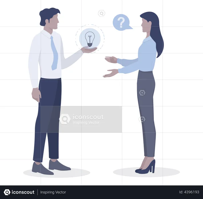 Business people sharing ideas  Illustration