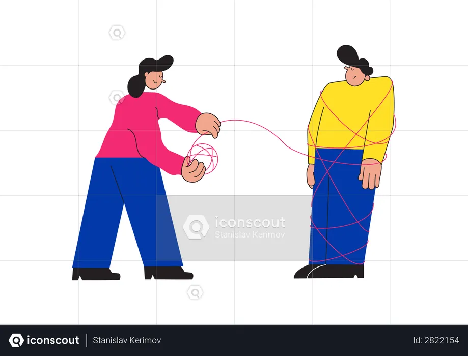 Business people solving issue  Illustration