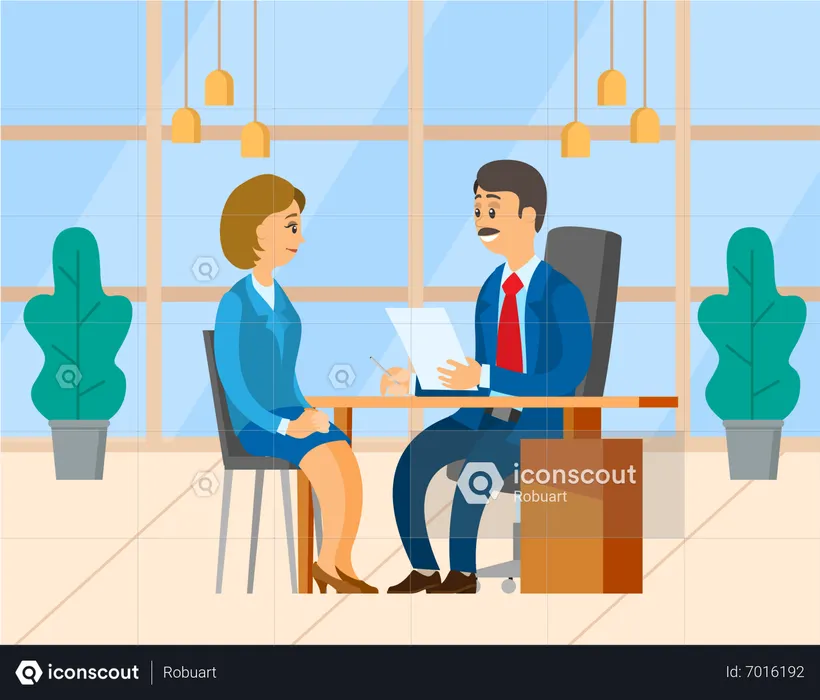 Business people talking each other  Illustration