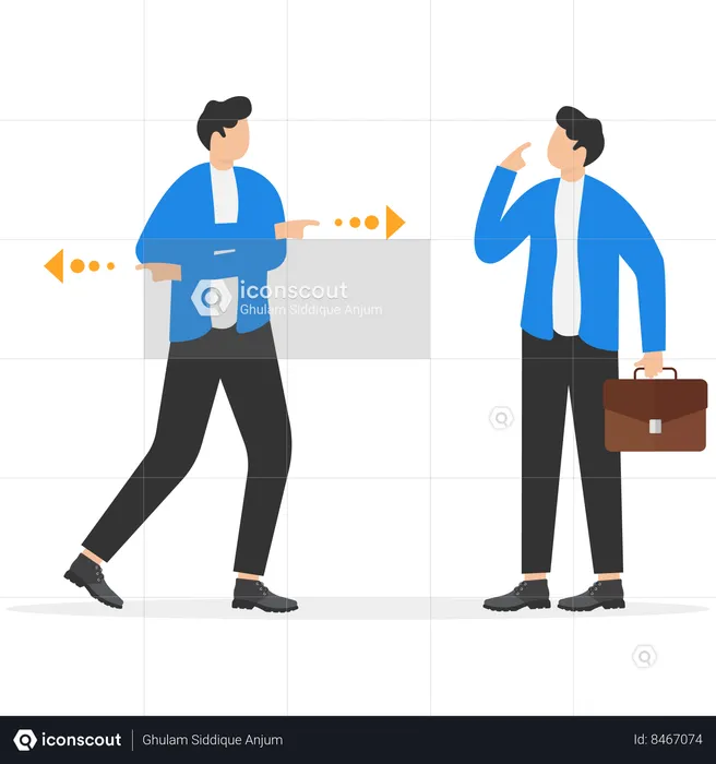 Business people with direction and vision  Illustration