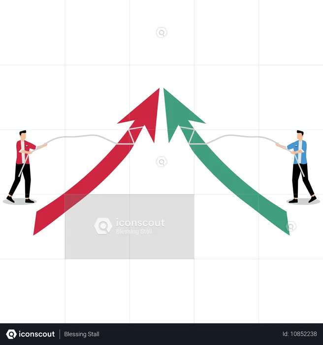 Business people working on business puzzle  Illustration