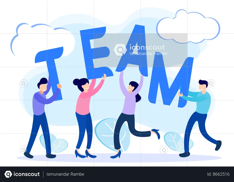 Business people working together  Illustration