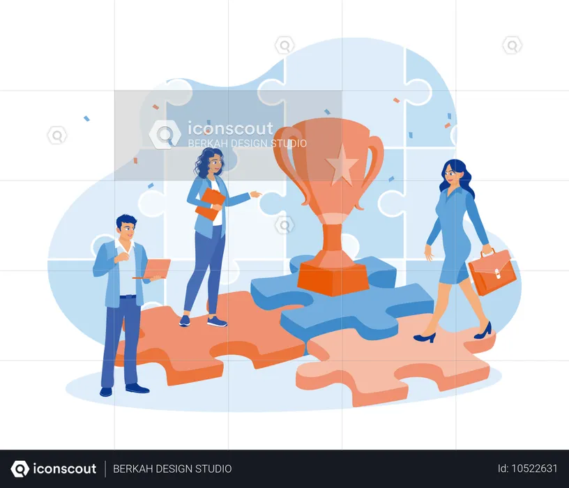 Business people working together on new project  Illustration