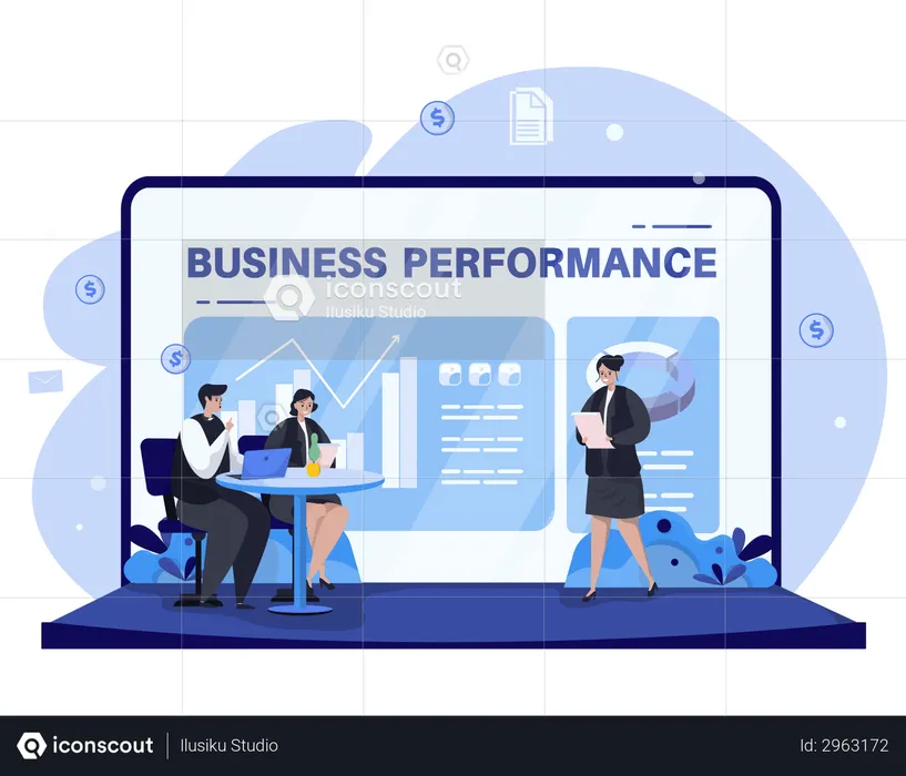 Business performance discussion  Illustration