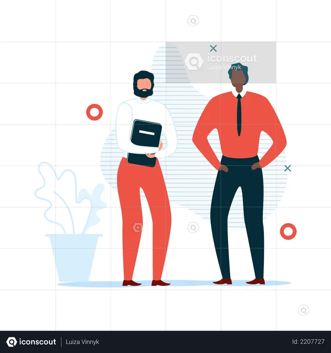 Business person communicating in office  Illustration