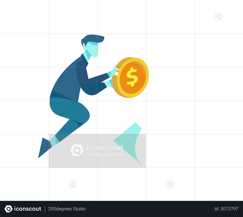 Business person making Investment  Illustration