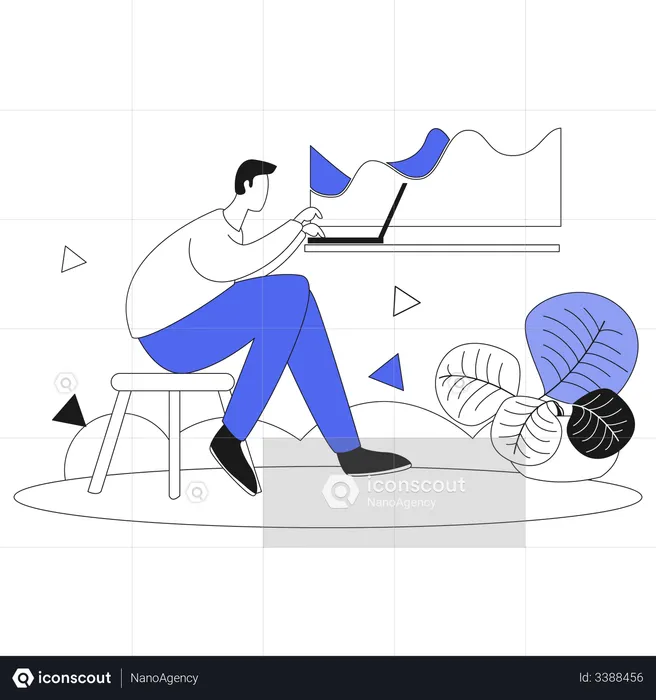 Business person preparing business strategy  Illustration