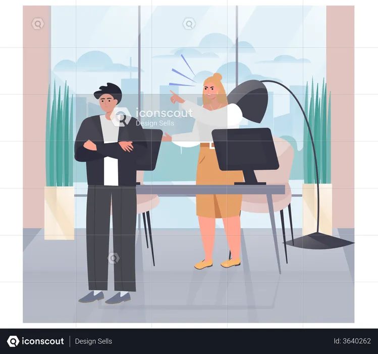 Business Persons Bickering With Each Other  Illustration
