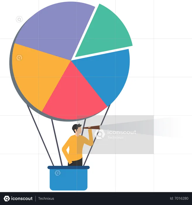 Business pie chart  Illustration