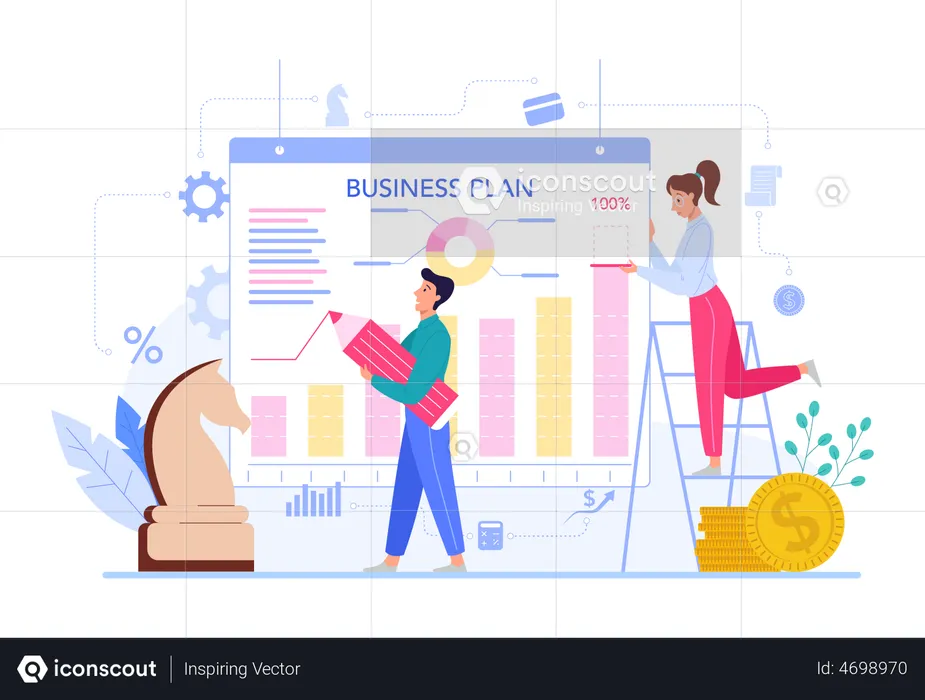 Business planning  Illustration