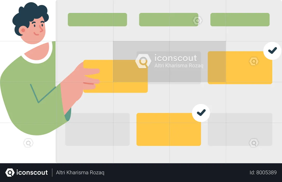 Business planning schedule  Illustration