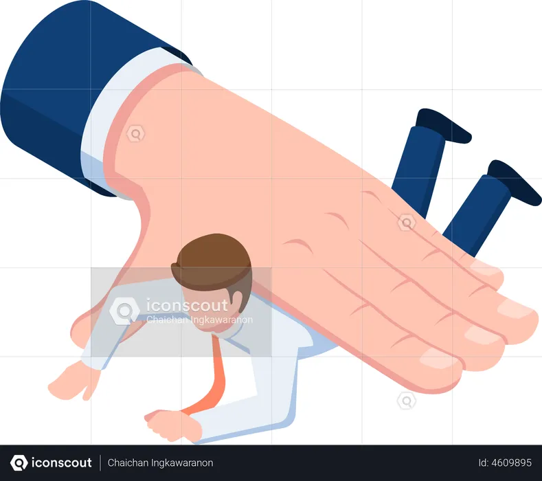 Business power and under pressure  Illustration