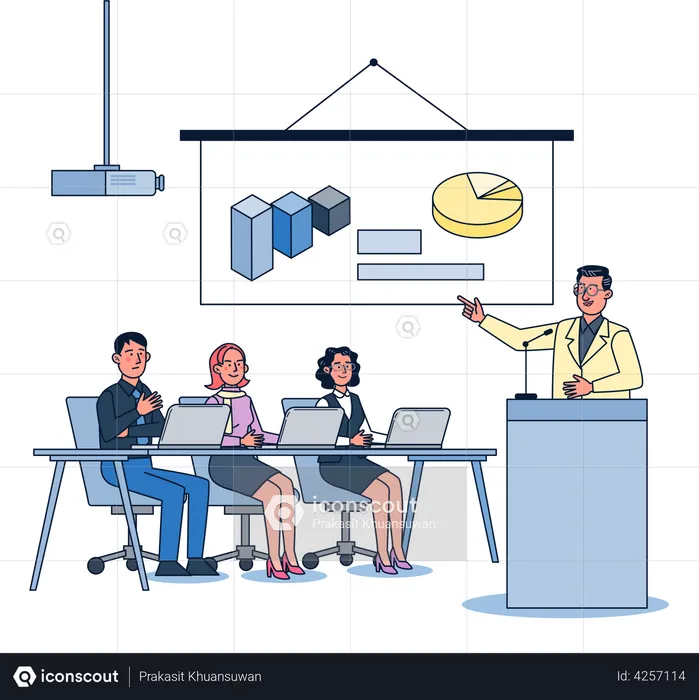 Geschäfts Präsentation  Illustration