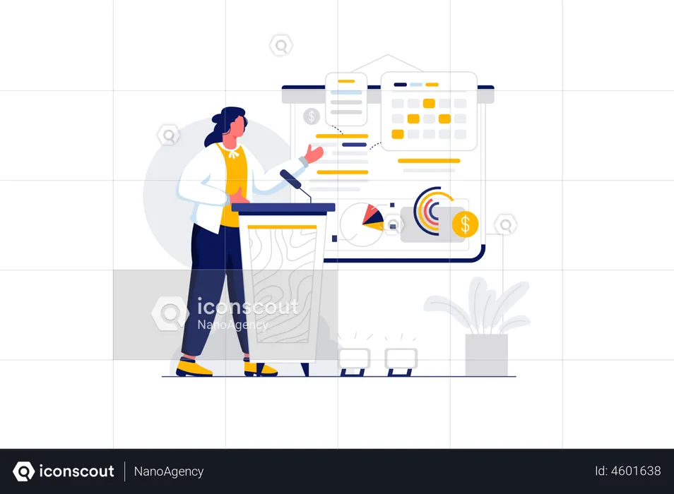 Business Presentation  Illustration