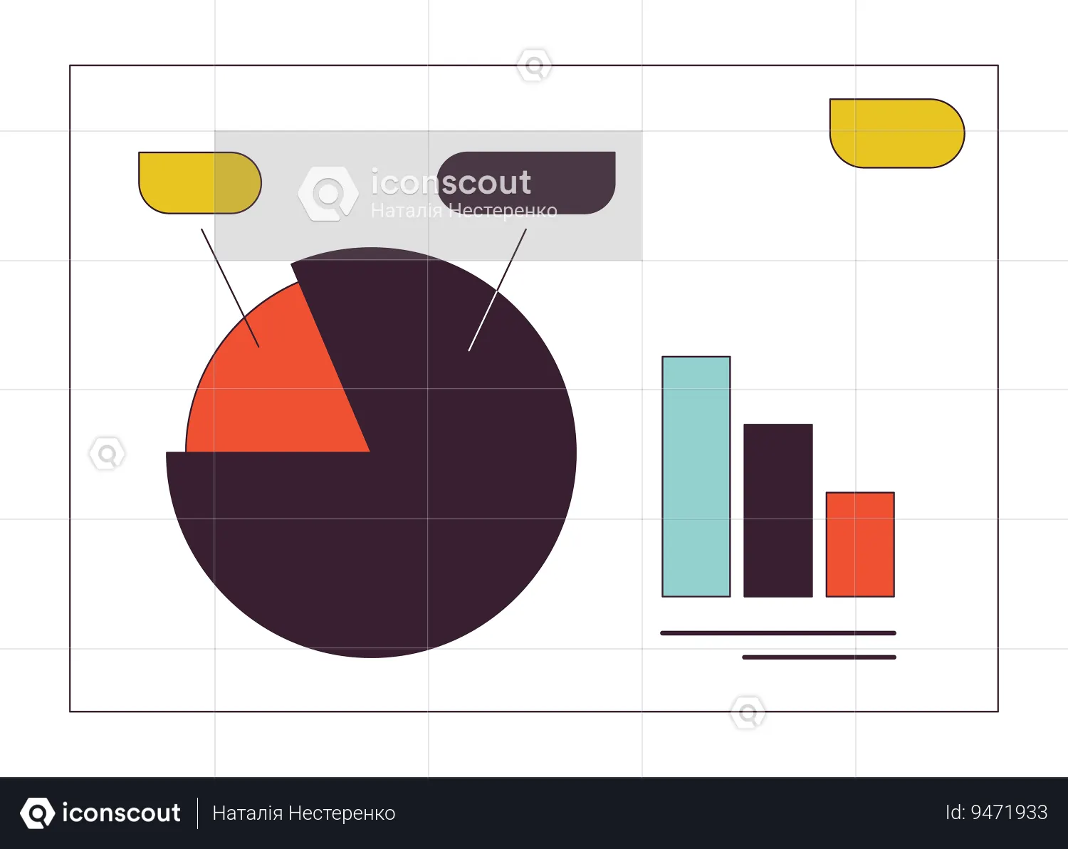 Business Presentation Slide With Charts Illustration - Free Download ...