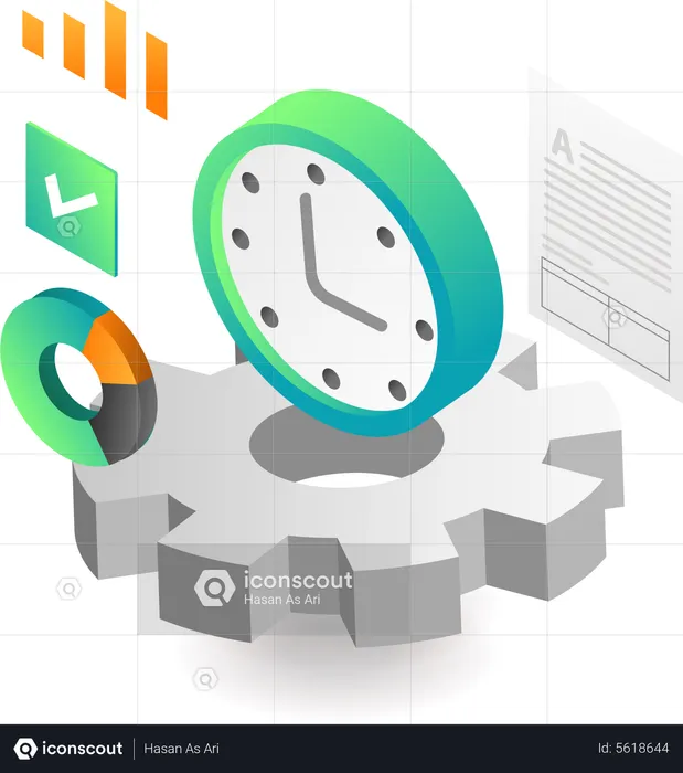 Business process time  Illustration