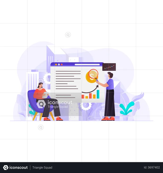 Business product planning  Illustration