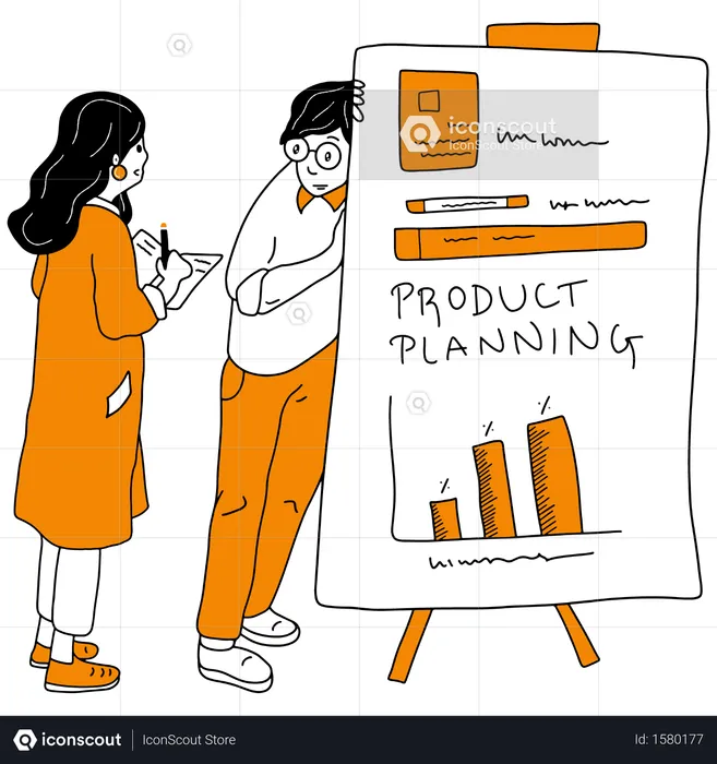 Business product planning and research  Illustration