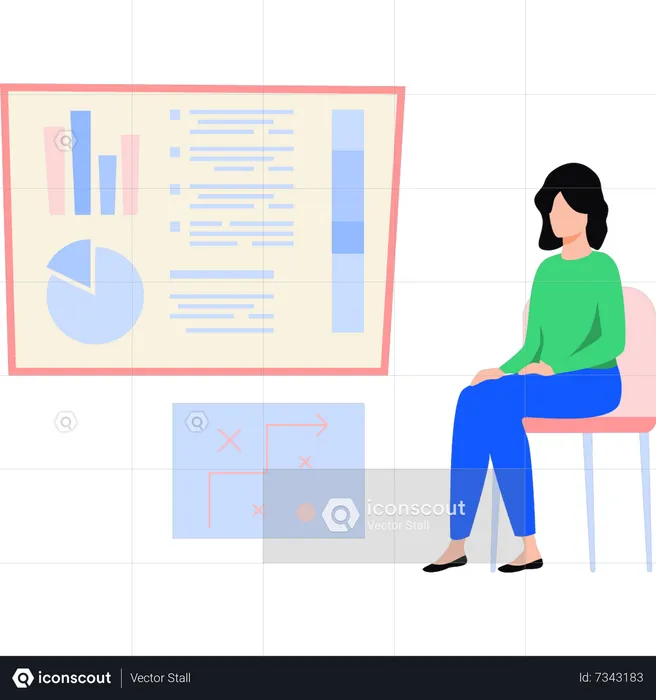 Business professional is making business plans  Illustration