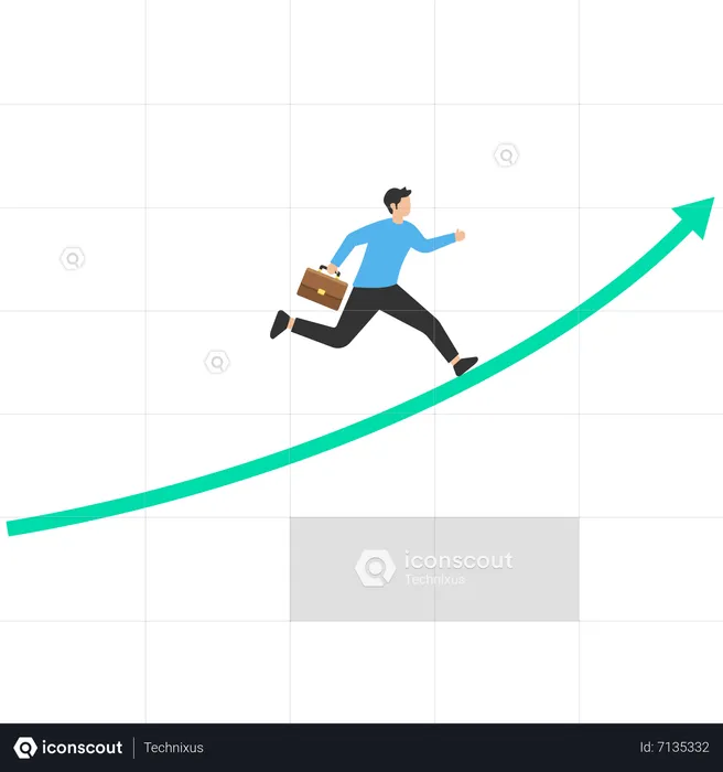 Business profit increase  Illustration