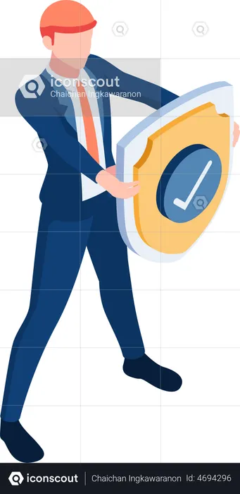 Business protection security and insurance  Illustration