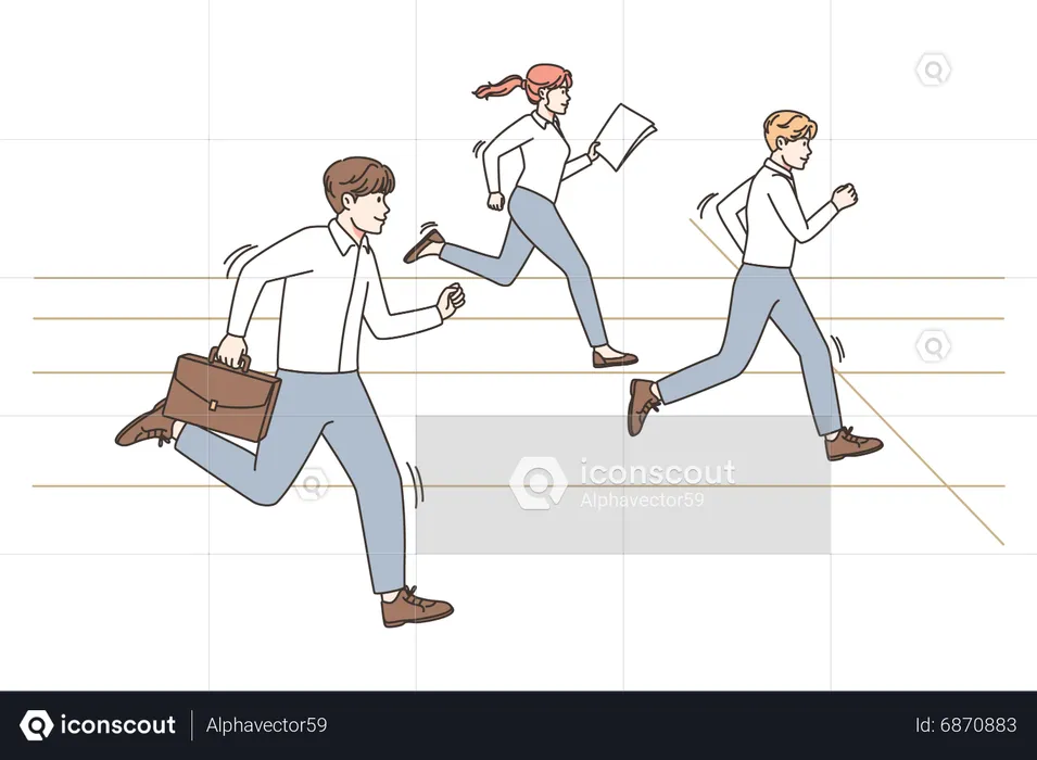 Business race  Illustration