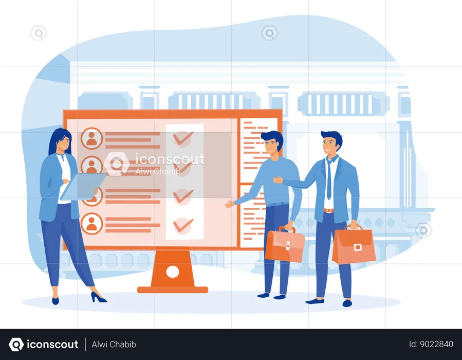 Business Recruitment And Employee Control  Illustration