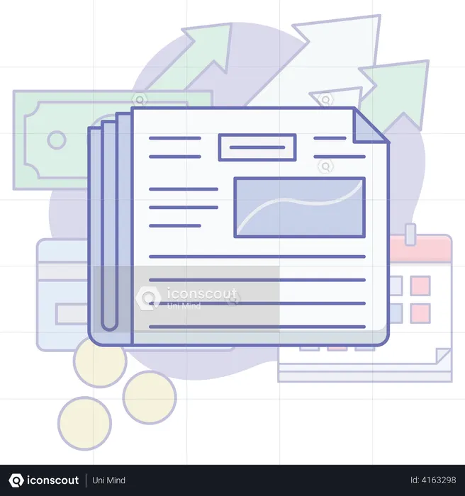 Best Premium Business report Illustration download in PNG & Vector format